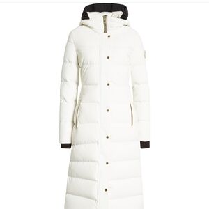 Moose Knuckles Women's Ivory Hooded Puffer Jacket